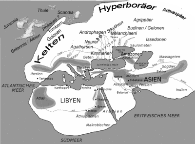 Karte: Die geografische Weltsicht der Antike